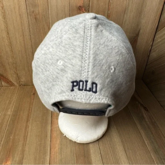 Polo Ralph Lauren American Flag Gray Fleece Baseball Cap Snap Back Unisex Adult - Picture 3 of 8